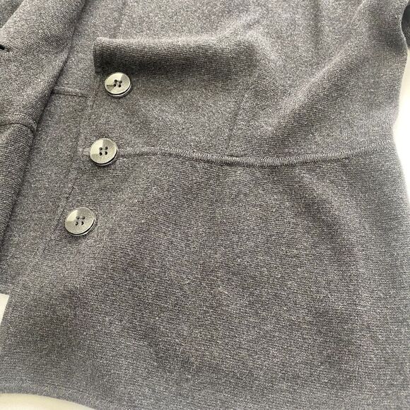 Alfani Womens Sweater Jacket Size 2X Gray Cotton Buttons Front Comfort Pre Owned - Picture 12 of 14
